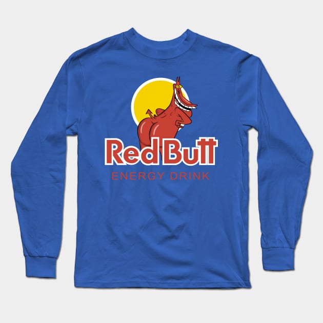 Red Butt Long Sleeve T-Shirt by Raffiti